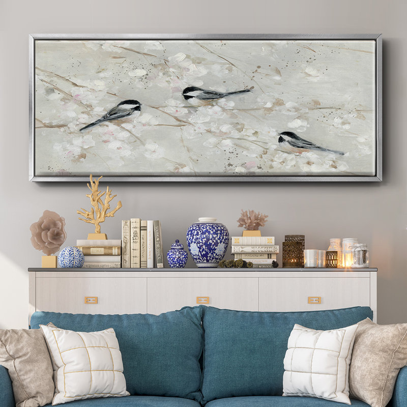Nature's Confetti II- Framed Canvas, H 20 po x l 50 po