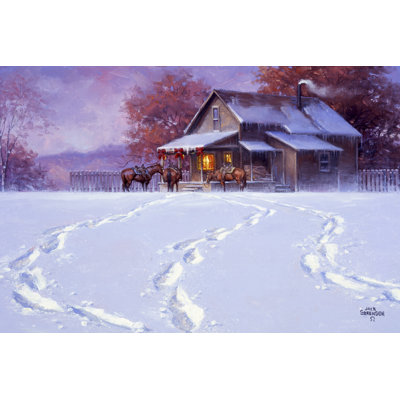 «All Tracks plomb Home for the Holidays» par Jack Sorenson - peinture sur toile tendue