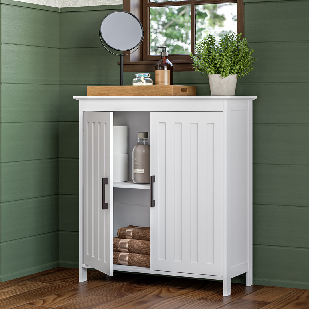 RiverRidge Monroe Two-Door Bathroom and Laundry Storage Cabinet with Adjustable Shelves - White RiverRidge Home