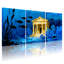 Ensemble de 3 impressions sur toile, temple sous-marin avec poissons et corail-1893249892