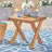 Wood Patio Table - Sandblast Finished, 18.29" High, Backyard Luxury Finished Side Made Of Wood, 18.29 Inches Tall, Fits And