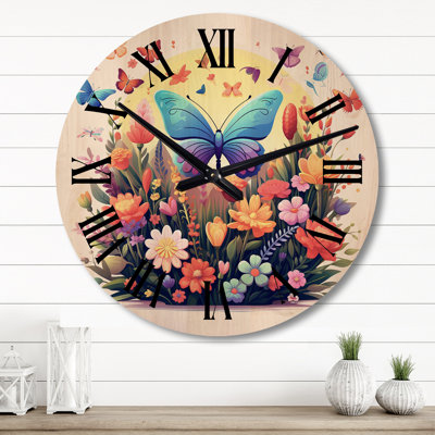 Horloge murale en bois massif Mounthill