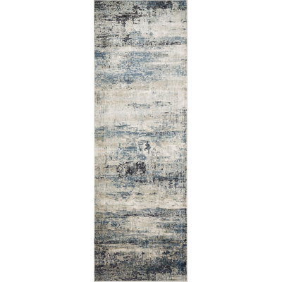 Tapis abstrait océan / gris Aiken