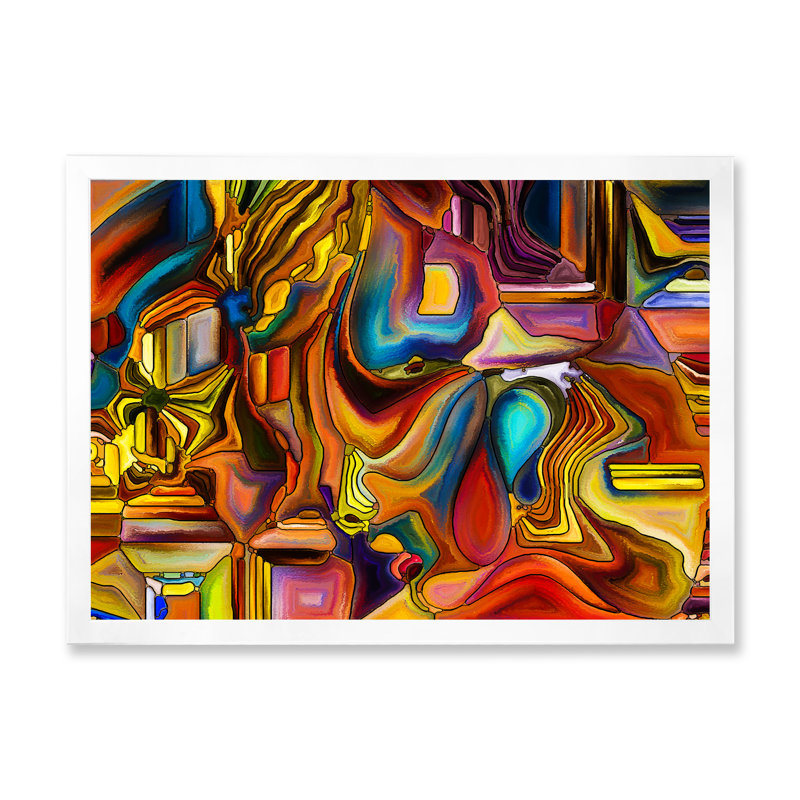 Voyage to Inner IV - Reproduction de photo sur toile, H 24 po x l 36 po x P 1 po, Cadre blanc