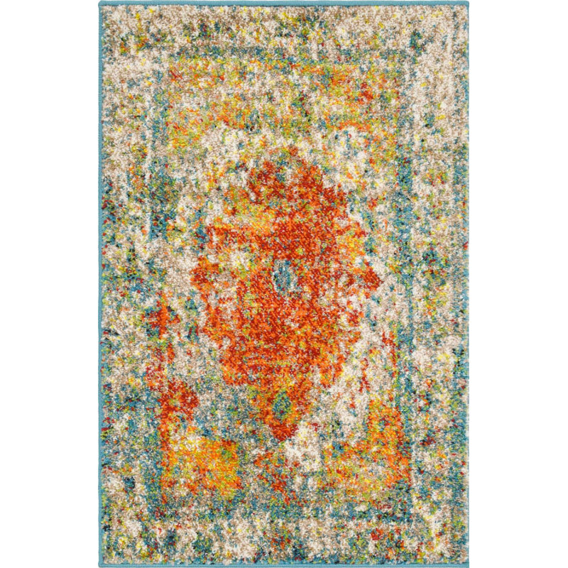 Murawski Ikat Indoor Rug, Rectangle 2' x 3'