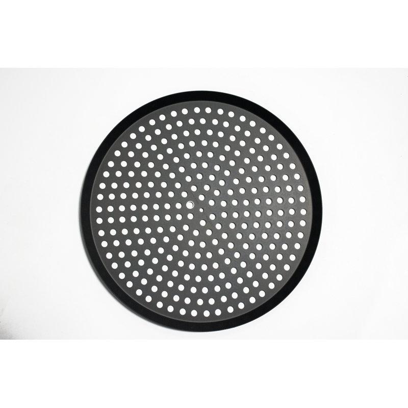 LloydPans Kitchenware Perforated Pizza Pan, 0.75" H x 14.13" W x 14.13" D