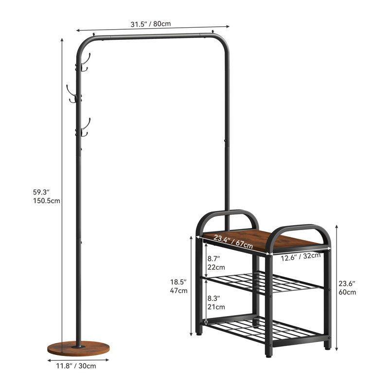 Metal Freestanding Coat Rack