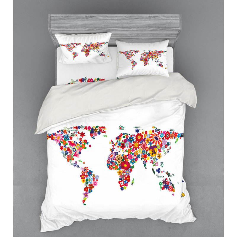 Eclectic Polyester Duvet Cover, Queen Duvet Cover + 3 Additional Pieces