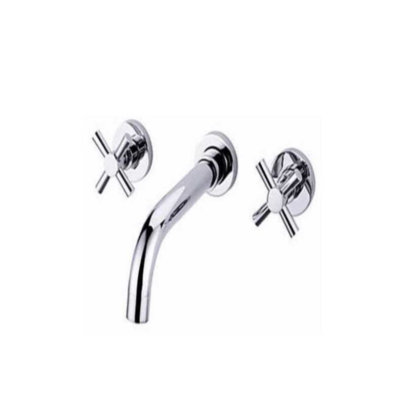 Lavabo de salle de bain vasque en céramique blanc avec robinet octogonal