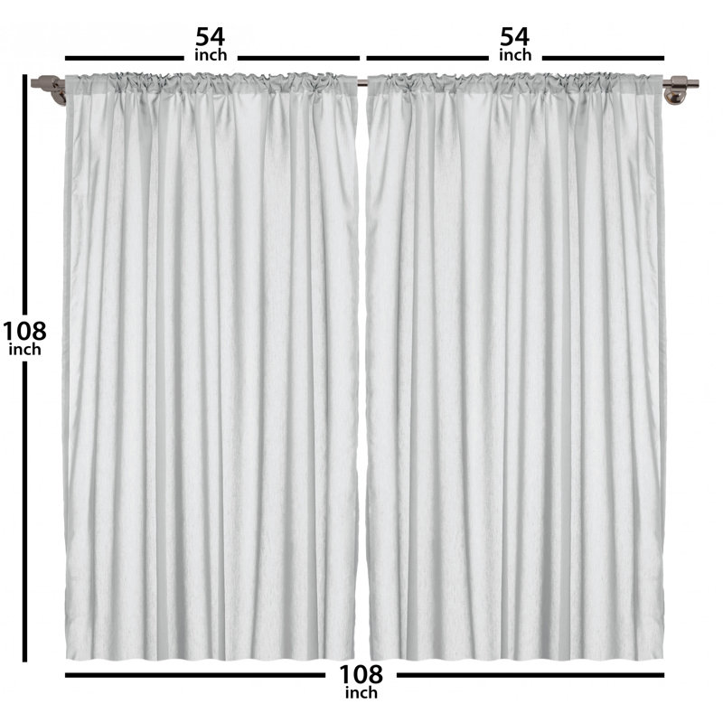 Woodland Semi-Sheer Rod Pocket Curtain Panels, 54" x 108"