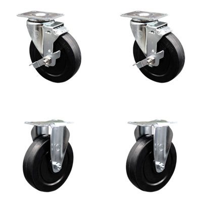 4 Piece Soft Rubber Caster Set