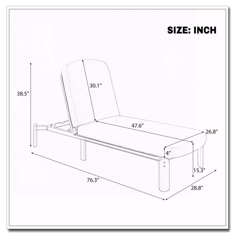 Chaise longue d'extérieur ajustable, Vert