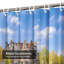 Rideau de douche transparent transparent, rideaux de douche pour la salle de bain avec 12 crochets-129426917