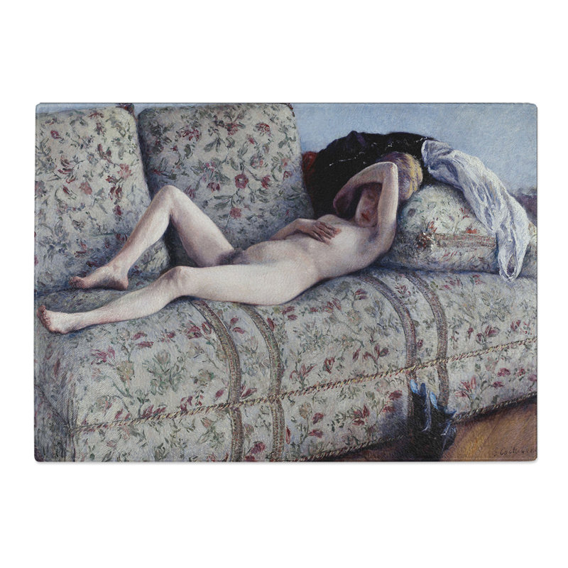 Nude on a Couch by Gustave Caillebotte Chopping Board, 0.4cm H x 20cm W x 28.5cm L