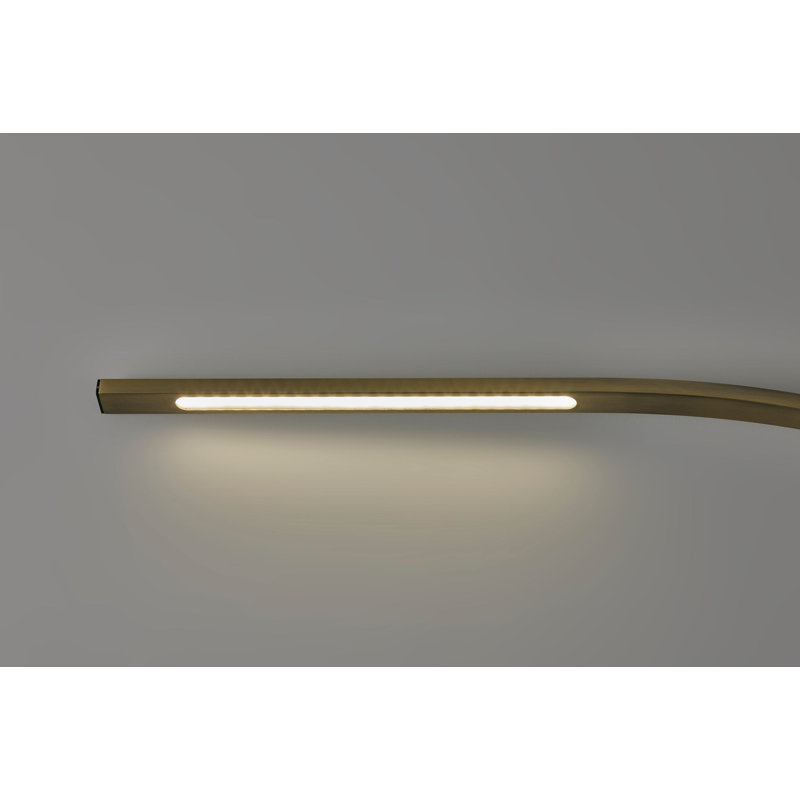 Esmerelda 91'' LED Arched Floor Lamp, Antique Brass, Antique Brass/Frosted Diffuser