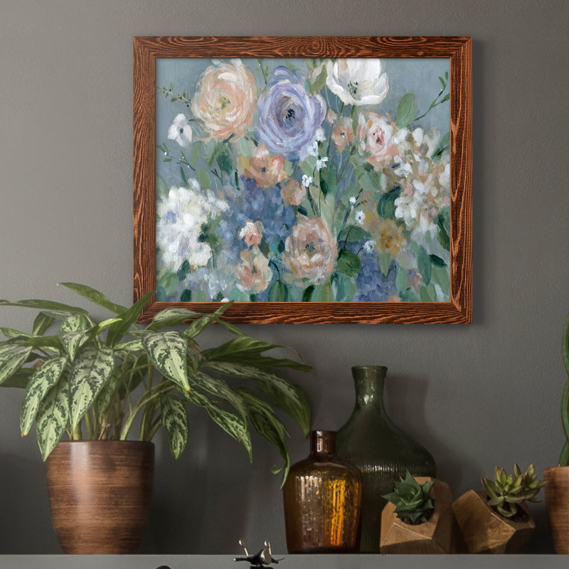 Garden Harmony - reproduction de cadre photo sur papier, H 24 po x l 18 po x P 1,5 po, Papier, cadre noyer, Pas de tapis