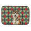 Tapis de séchage Sesame Akita Christmas PoinsettIas