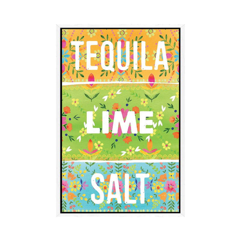 Tequila Lime Salt by Stephanie Ryan - Painting on Canvas, 101.6cm H x 66.04cm W x 3.81cm D, White Floater Framed