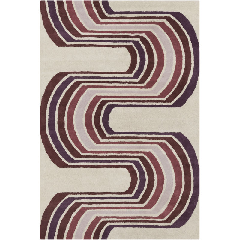 Tapis crème en laine touffeté à la main Ailey, 5 pi x 7 pi 6 po