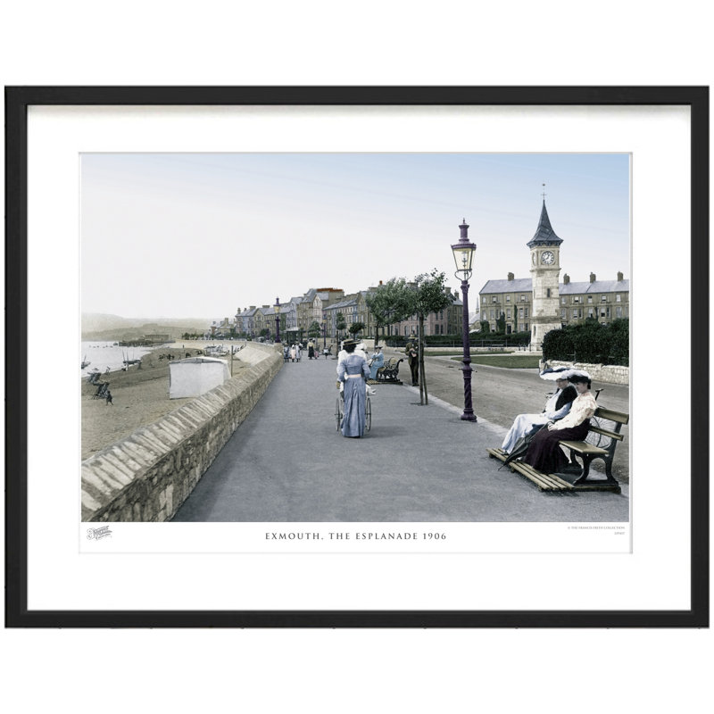 Exmouth, The Esplanade 1906 - Single Picture Frame Print, 60cm H x 80cm W x 2.3cm D