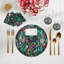 Sous-verres ronds en cuir vegan noir