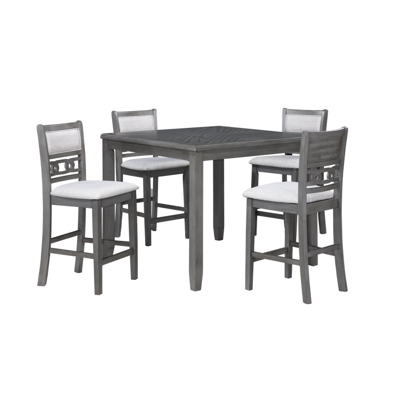 Ziemer 4 - Person Counter Height Dining Set, Gray