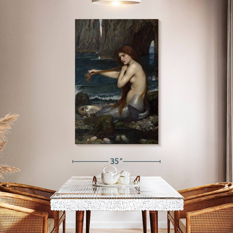 Une sirène, H 51 po x l 34 po
