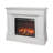 44" Electric Fireplace With Mantel For Living Room Or Bedroom,23" Fireplace Insert Heater, Realistic Log And Flame Effect, Remote Control, Timer