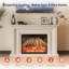 Foyer électrique encastrable 23 po - Chaufferette 1500 W avec télécommande, flamme réglable, minuterie pour le salon de la chambre à coucher