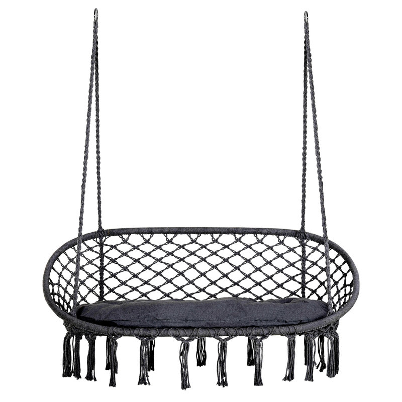 Balancelle en macramé pour 2 personnes Outsunny, Gris