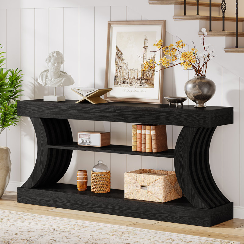 Console 70,9 "de long pour entrée, Noir, 70.9"