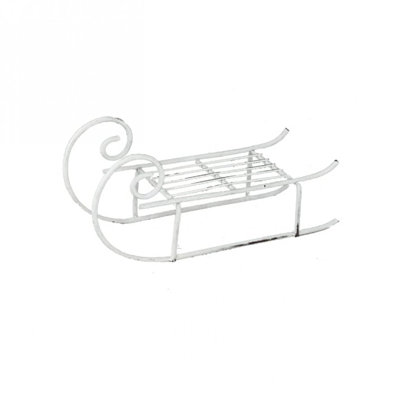 White Metal Sleigh Figurine