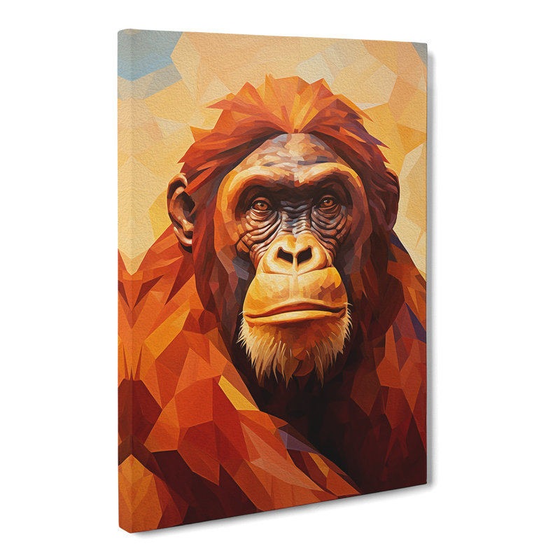 Orangutan Cubism - Wrapped Canvas, 76cm H x 50cm W x 3cm D