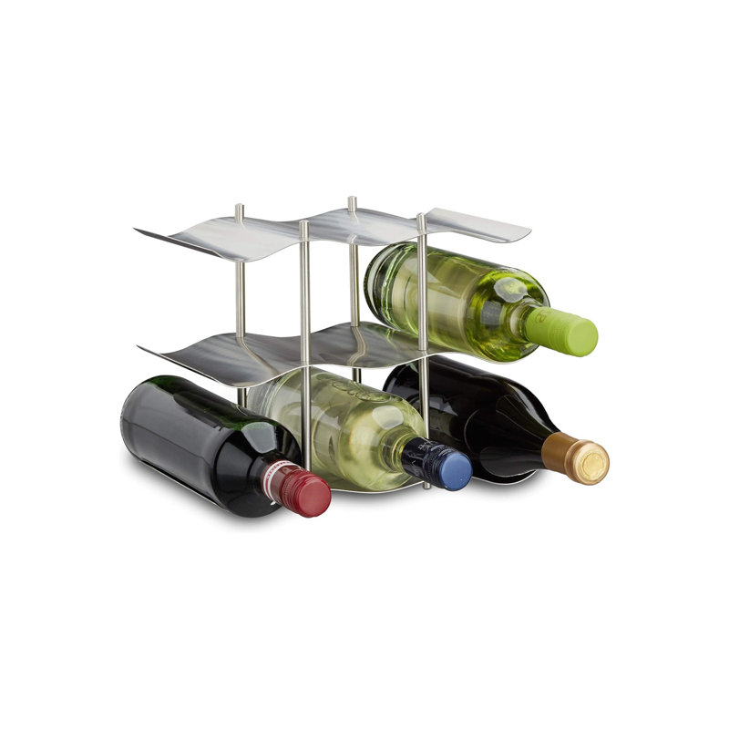 Tabletop Wine Bottle Rack Silver