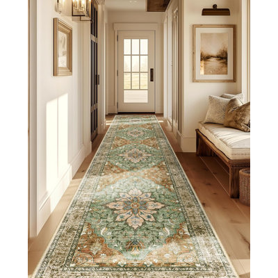 Tapis de cuisine floraux lavables antidérapants
