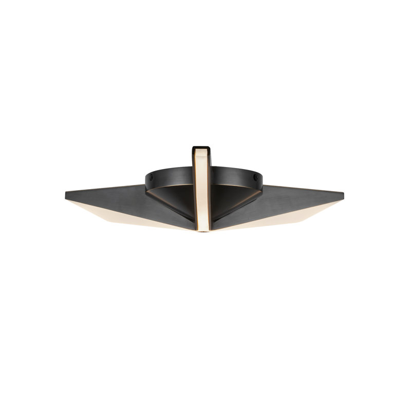 Plafonnier encastré à DEL Tachi, H 2,5 po x l 15 po x P 15 po, Bronze urbain