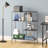 Winthrop 48"H 3-Tier Metal Tall Rectangular Bookcase in Gunmetal Gray-1343789890-1438361996