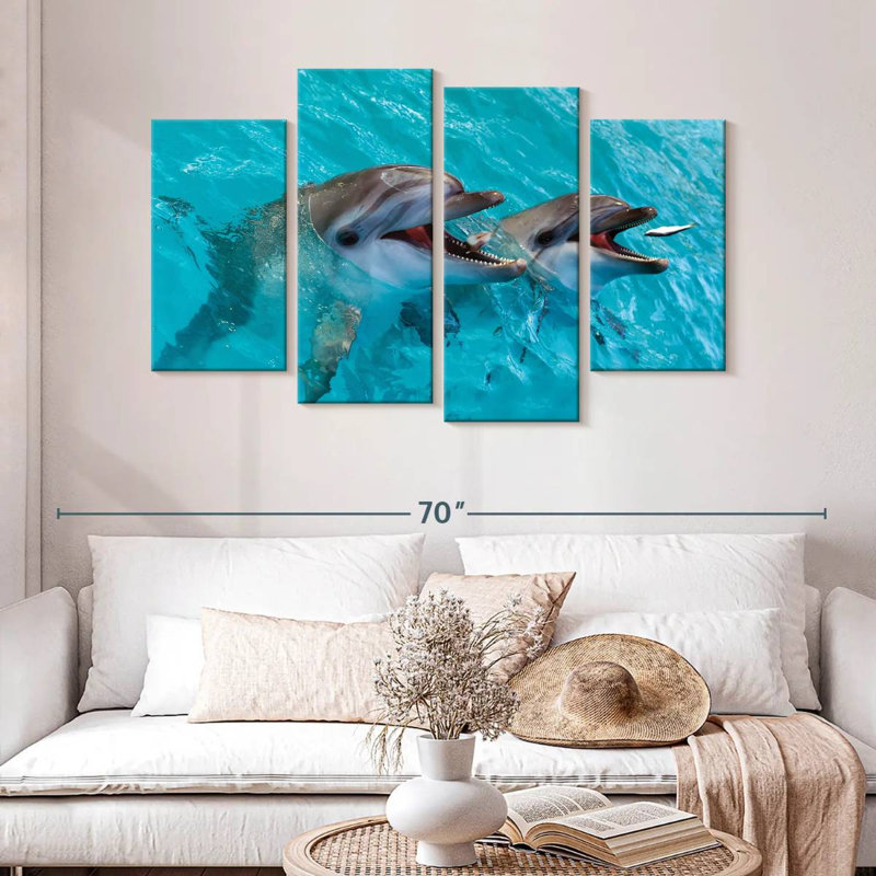 Brampt Cute Dolphins, 32" H x 52" W