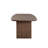 Sezy Dining Table, 87 Inch Rectangular Oak Brown Top, Fluted Base