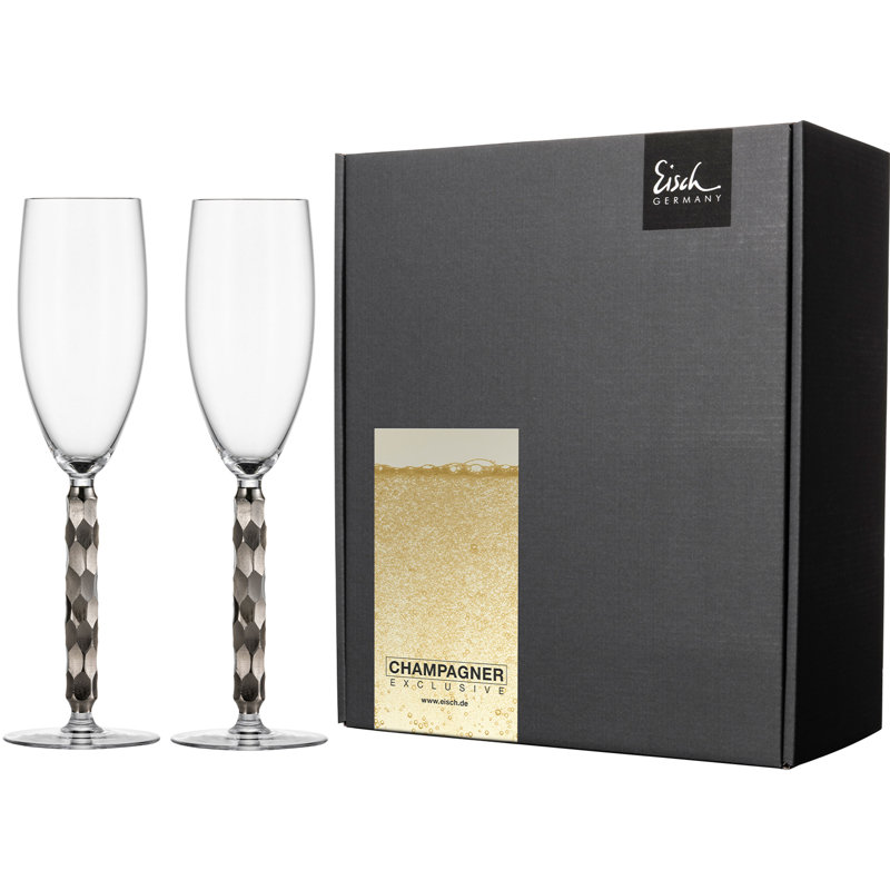 300ml Flute Set, Clear/Silver