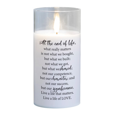 Flameless Jar Candle with Glass Holder
