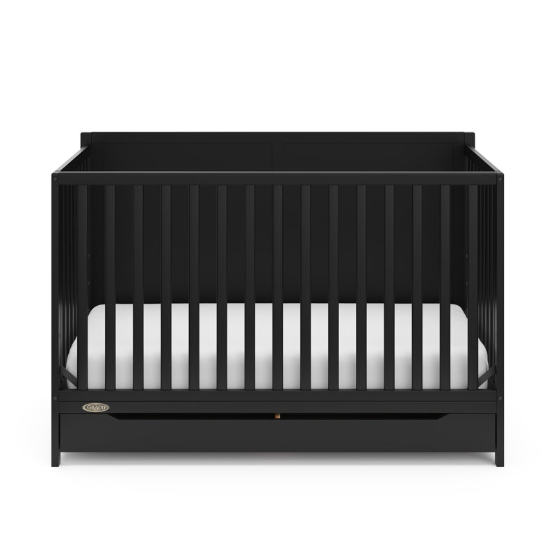 Lit de bébé convertible 5-en-1 Melrose avec rangement Melrose, Noir