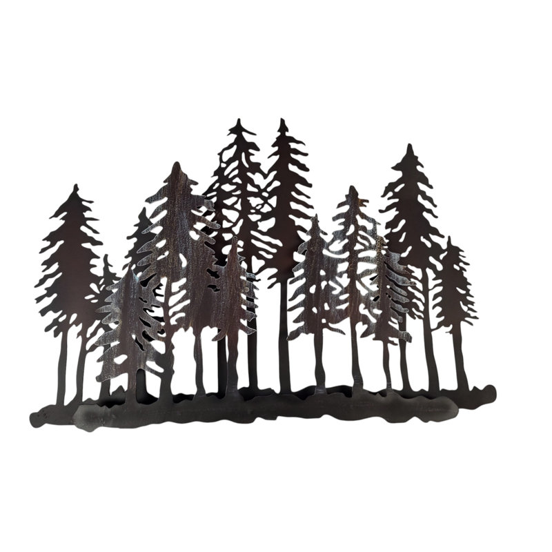 Metal Abstract Forest 17.75" x 12.25" Hanging Wall Décor