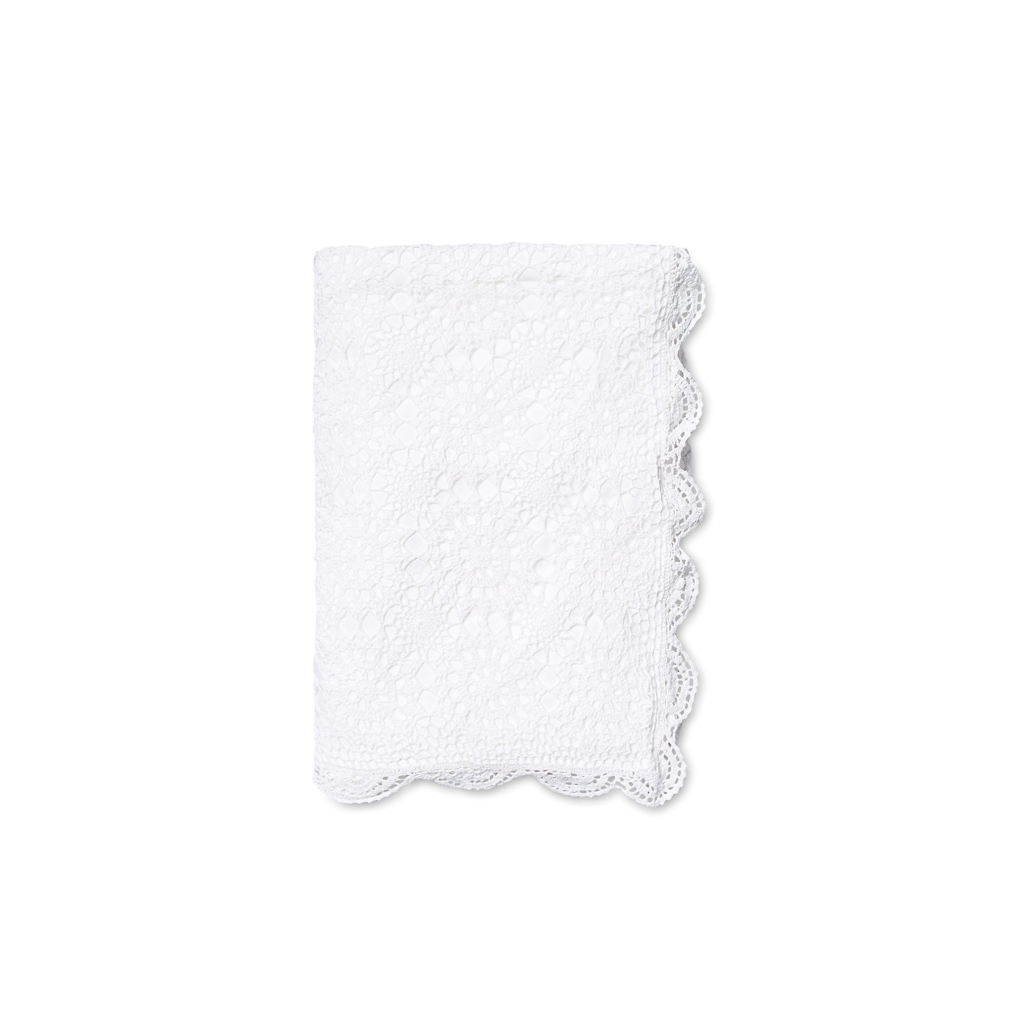 Aveta Embroidered Cotton Pillow Cover, White