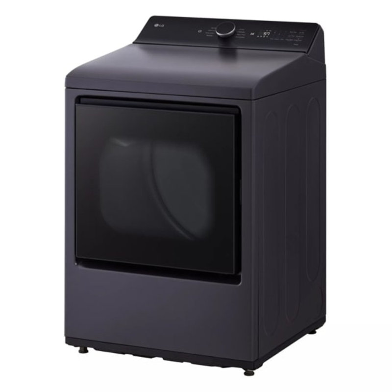 Sécheuse électrique à très grande capacité de contrôle arrière LG avec EasyLoad, porte et détection d'IA, 7,3 pi³ pi.
