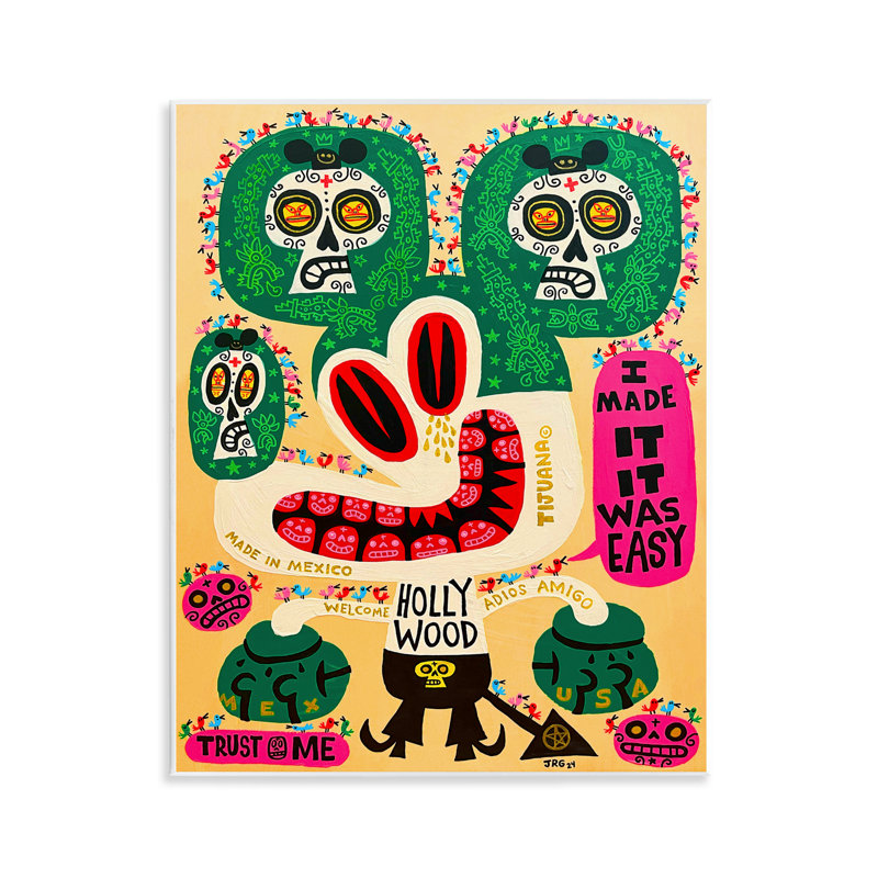 Dessin de Mexique, fantaisie, plaque murale, conception par Jorge R. Gutierrez