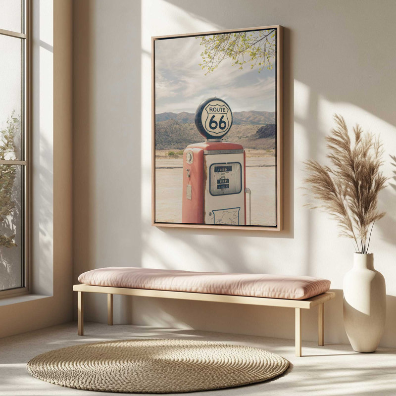 "Carburant", reproduction d'art sur toile, 8 po x 12 po, Cadre flottant en chrome poli