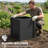 Raised Garden Bed, Galvanized Planter Box Outdoor with Gloves for Gardening Vegetables, Flower, Herb, 1.4 x 1.4 x 1.5 ft, Black-1773442678-1773442673