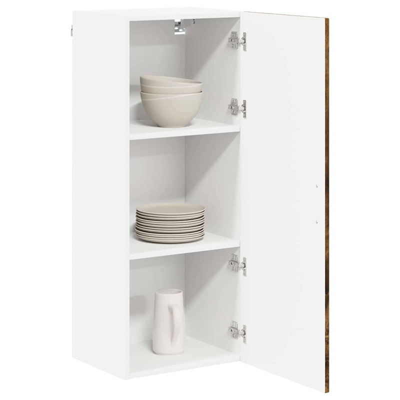 Vidaxl Kitchen Wall Cabinet With Shelf Sonoma Oak 50 X 31 X 100 Cm, 100cm H x 40cm W x 31cm D, Smoked Oak