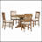 5-Piece Retro Functional Dining Set, 1 Extendable Table With A 16-Inch Leaf And 4 Upholstered Chairs For Dining Room And Kitchen-1320314587